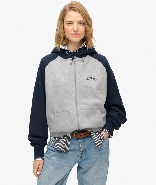 superdry Essential Logo Raglan Zip Hoodie