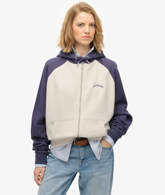 superdry Essential Logo Raglan Zip Hoodie