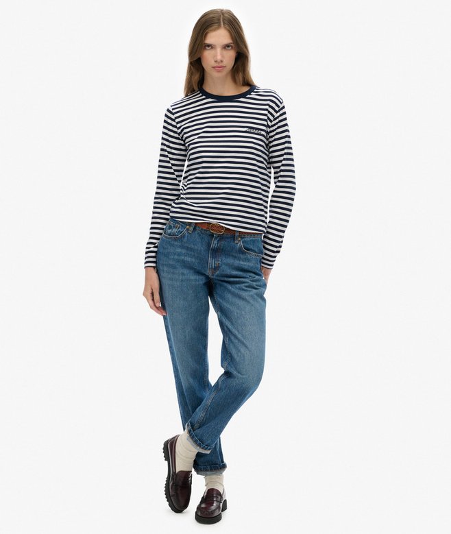 Superdry Essential Logo Stripe Long Sleeve Top