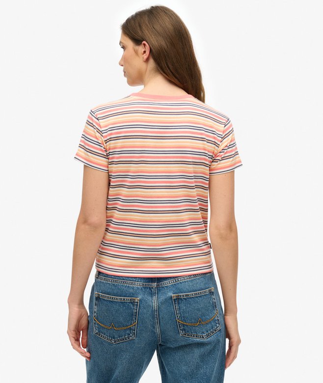 Superdry Essential Logo Striped Fitted T-Shirt