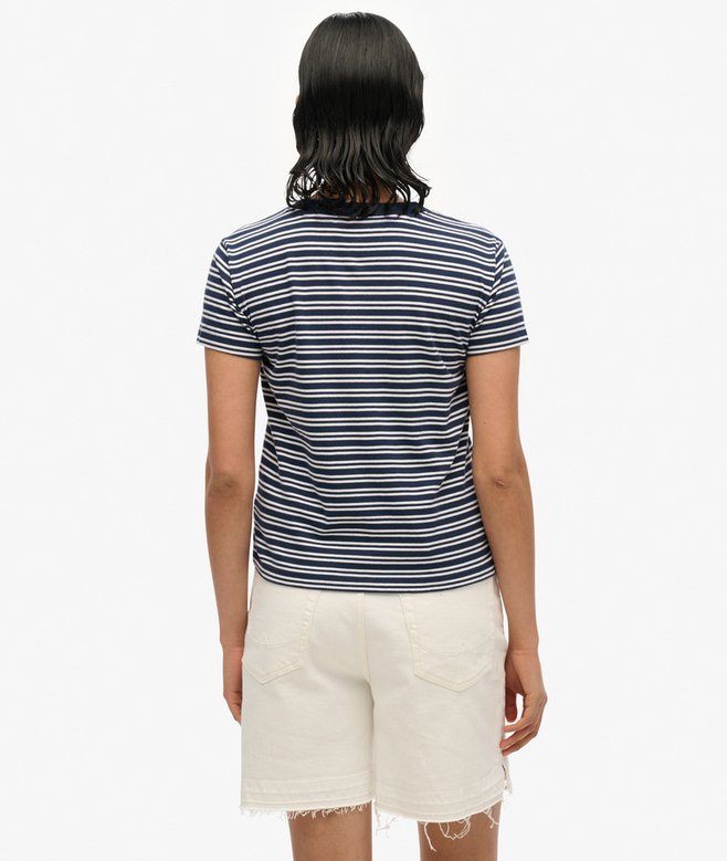 Superdry Essential Logo Striped Fitted T-Shirt