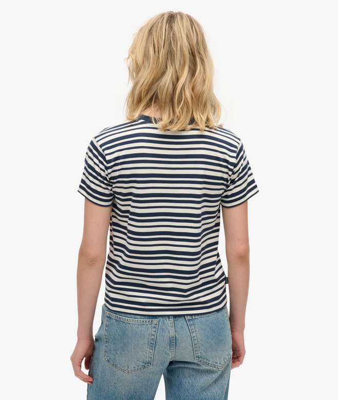 Superdry Essential Logo Striped Fitted T-Shirt