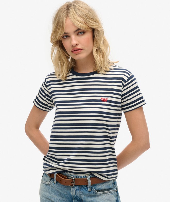 superdry Essential Logo Striped Fitted T-Shirt