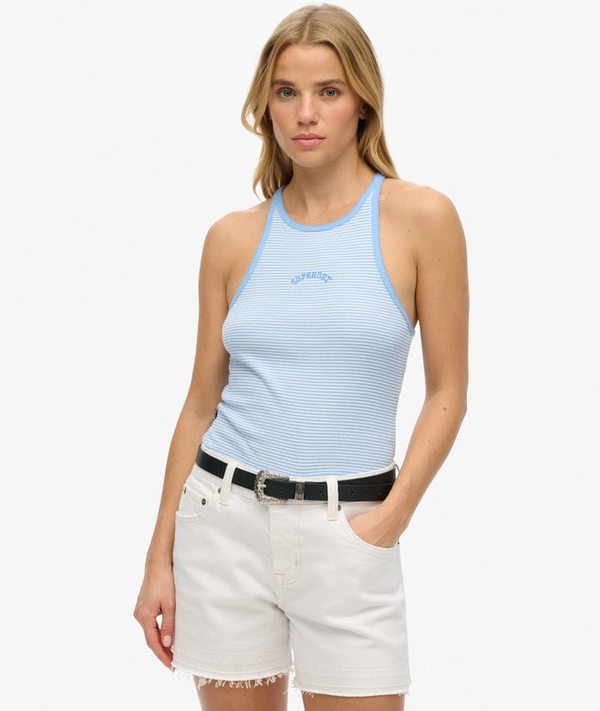 superdry Essential Logo Striped Racer Vest Top