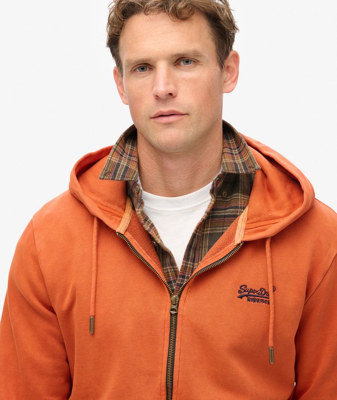 Superdry Essential Logo Washed Zip Hoodie