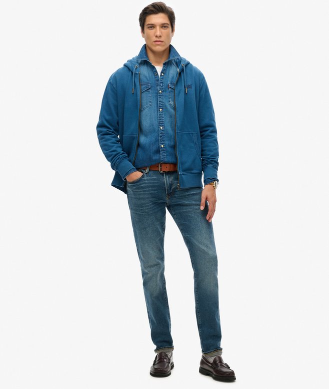 Superdry Essential Logo Washed Zip Hoodie