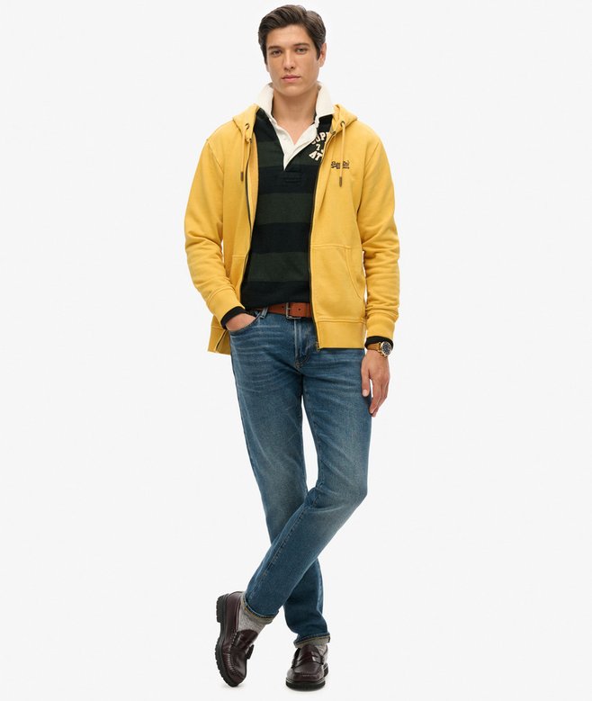 Superdry Essential Logo Washed Zip Hoodie