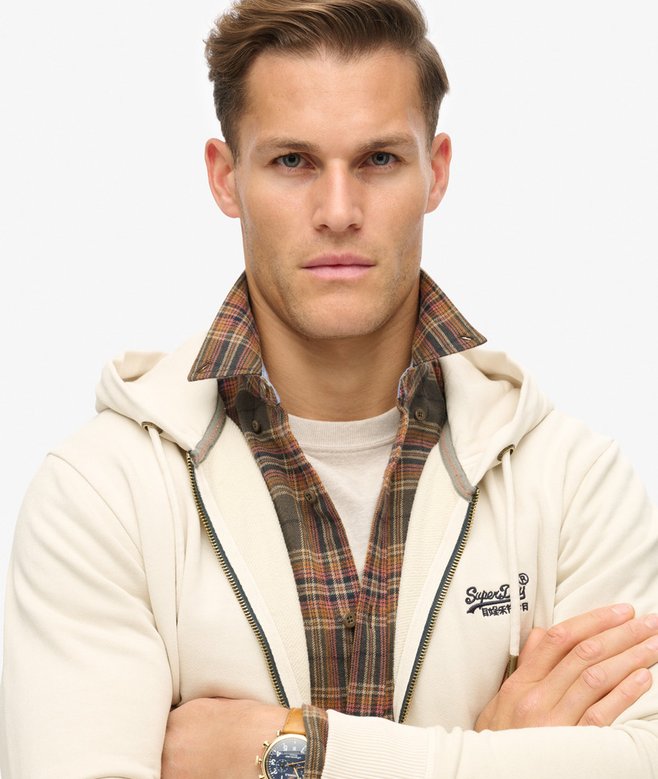 Superdry Essential Logo Washed Zip Hoodie