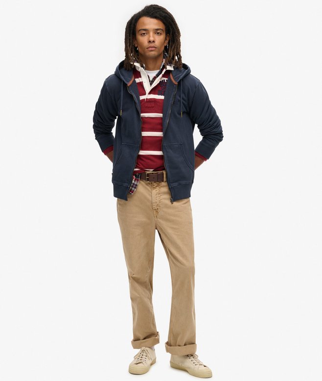 Superdry Essential Logo Washed Zip Hoodie