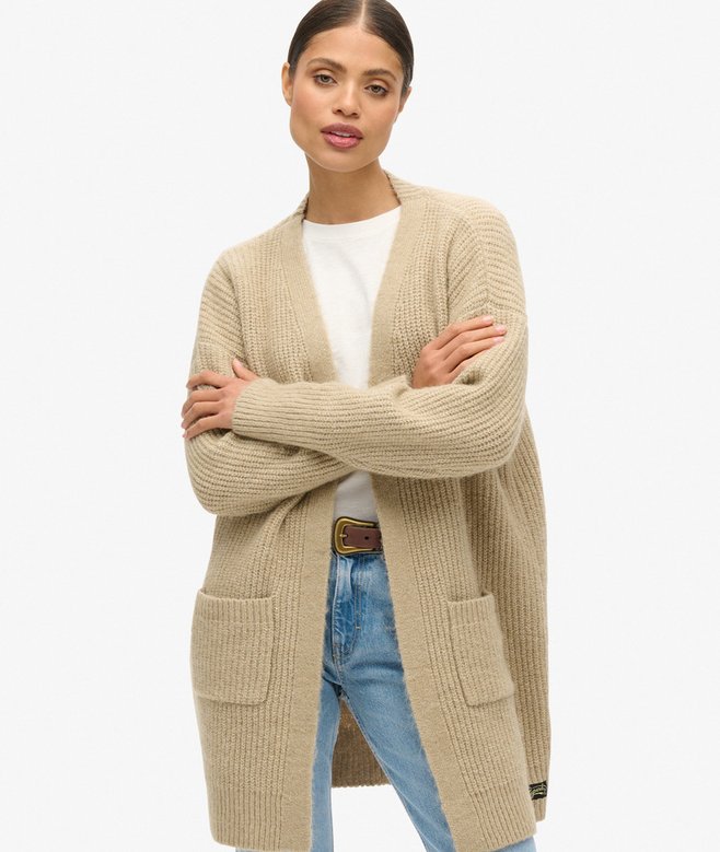 superdry Essential Long Knit Cardigan
