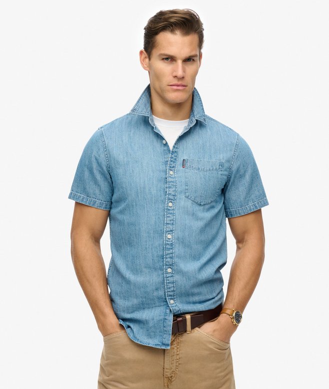 superdry Essential Short Sleeve Denim Shirt