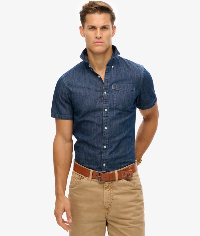 superdry Essential Short Sleeve Denim Shirt