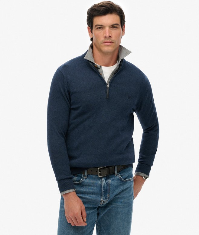 Superdry Essentials Cotton Half Zip Jumper