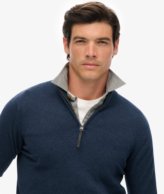 Superdry Essentials Cotton Half Zip Jumper