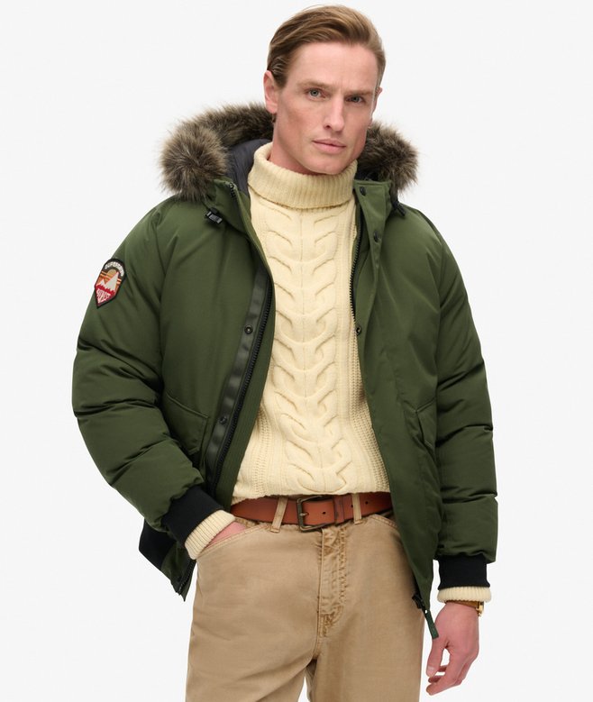 superdry Everest Faux Fur Bomber Jacket