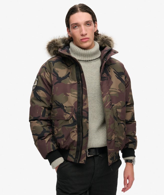 superdry Everest Faux Fur Bomber Jacket