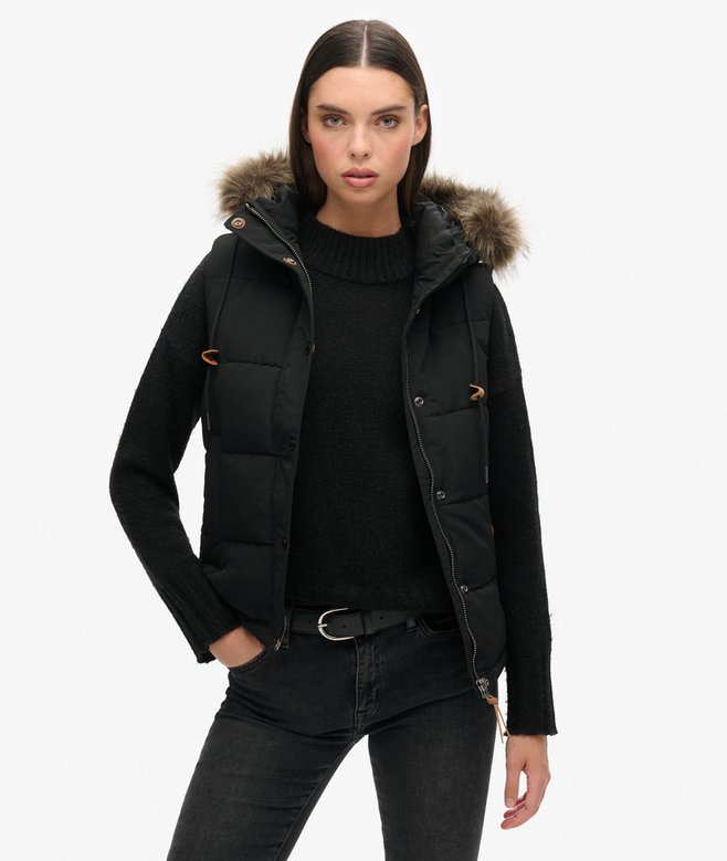 superdry Everest Faux Fur Gilet