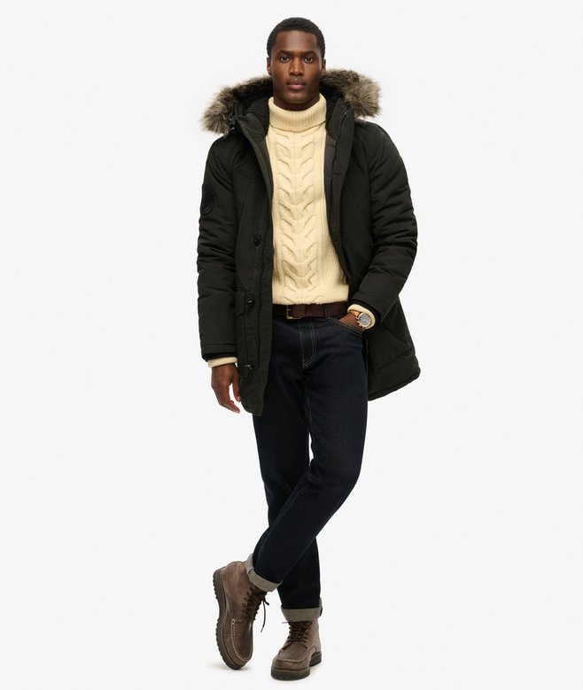 Superdry Everest Faux Fur Hooded Parka Coat