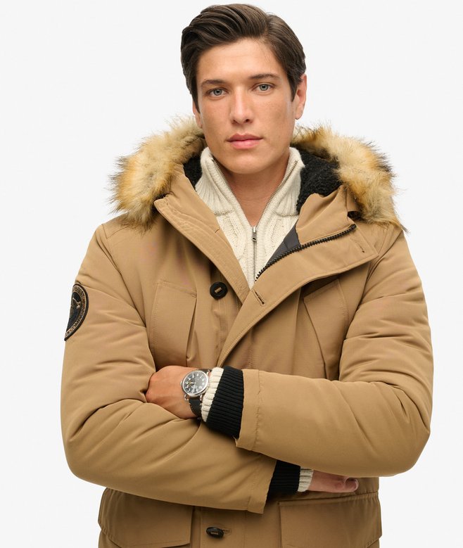 Superdry Everest Faux Fur Hooded Parka Coat