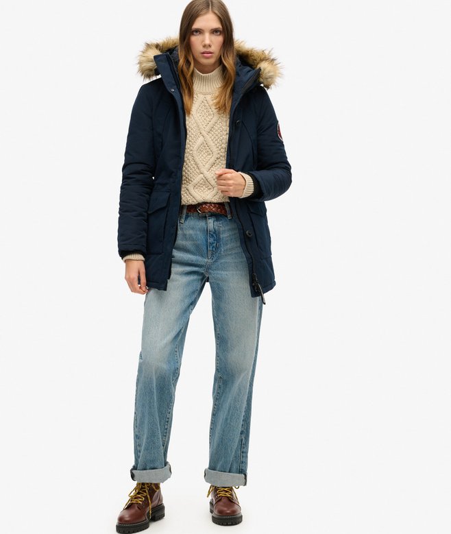 Superdry Everest Faux Fur Hooded Parka Coat