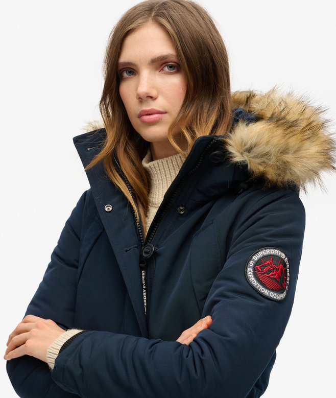 Superdry Everest Faux Fur Hooded Parka Coat