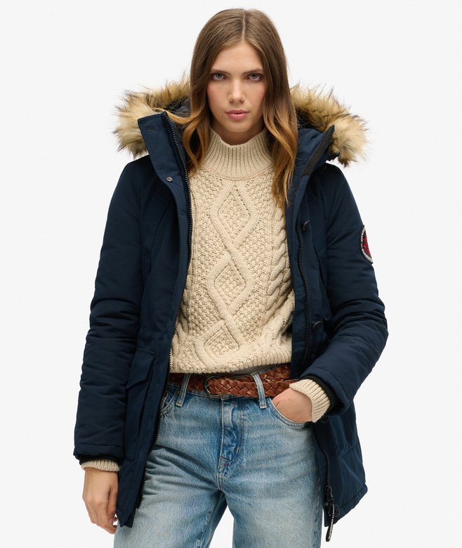 superdry Everest Faux Fur Hooded Parka Coat