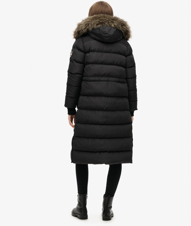 Superdry Everest Faux Fur Longline Coat
