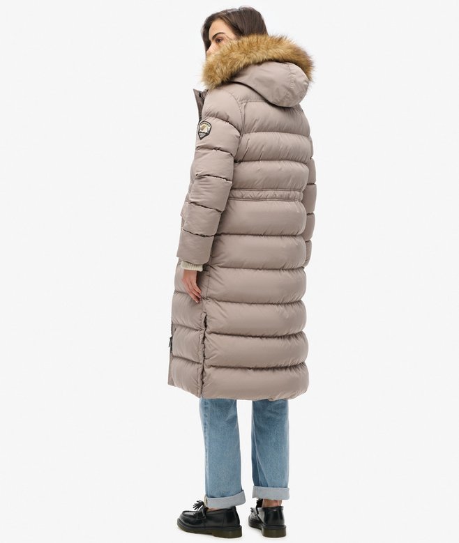 Superdry Everest Faux Fur Longline Coat