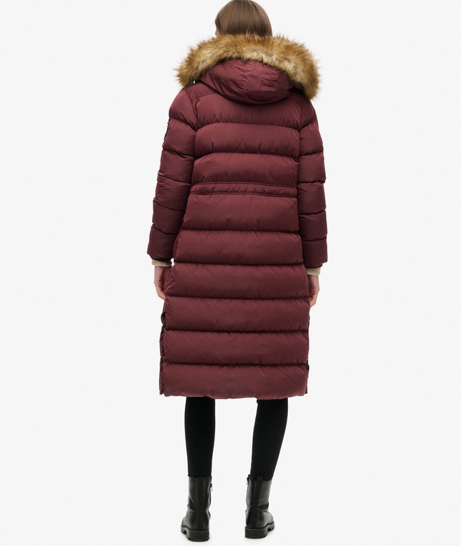 Superdry Everest Faux Fur Longline Coat