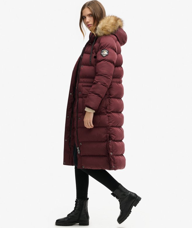 Superdry Everest Faux Fur Longline Coat