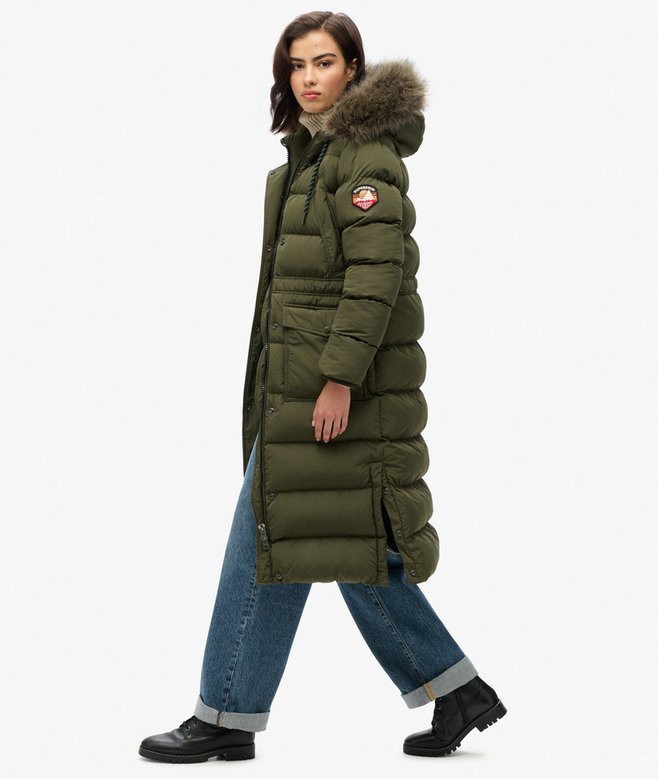 Superdry Everest Faux Fur Longline Coat