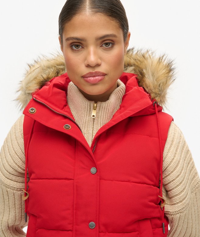 Superdry Everest Faux Fur Puffer Gilet