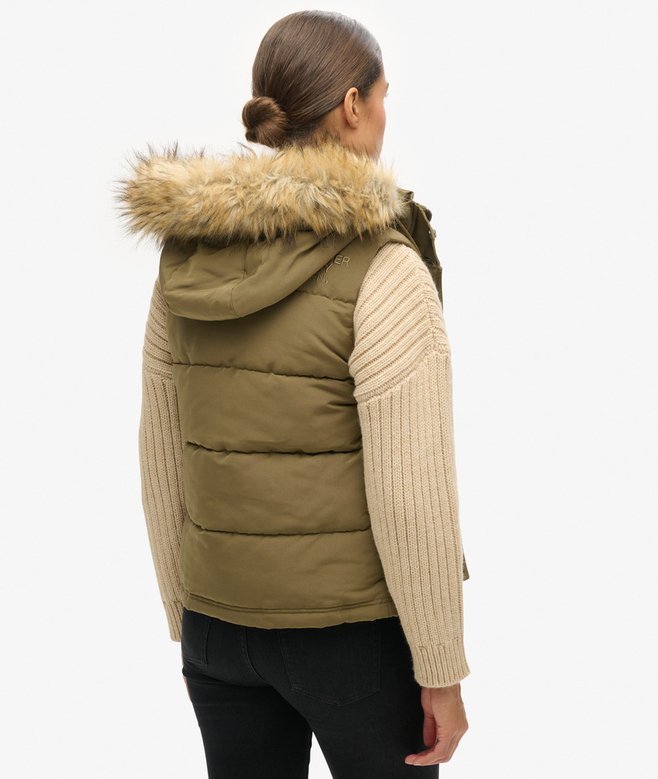 Superdry Everest Faux Fur Puffer Gilet