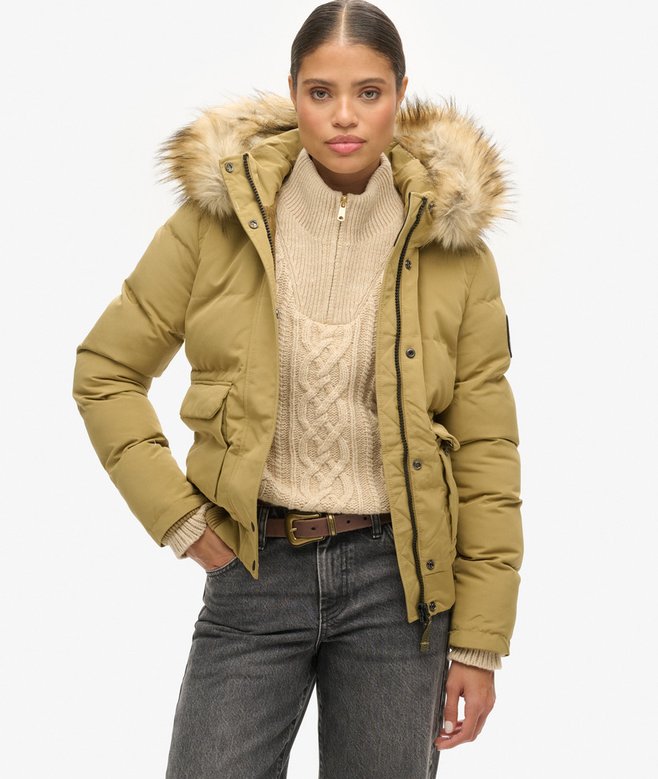 superdry Everest Hooded Puffer Bomber Jacket