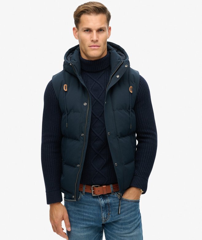 superdry Everest Hooded Puffer Gilet