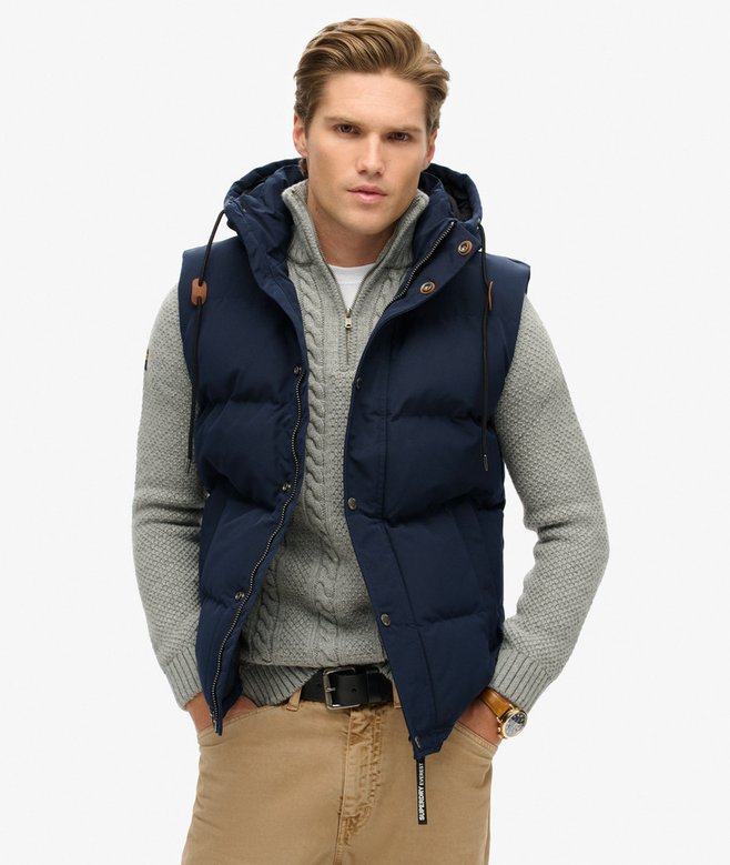 superdry Everest Hooded Puffer Gilet