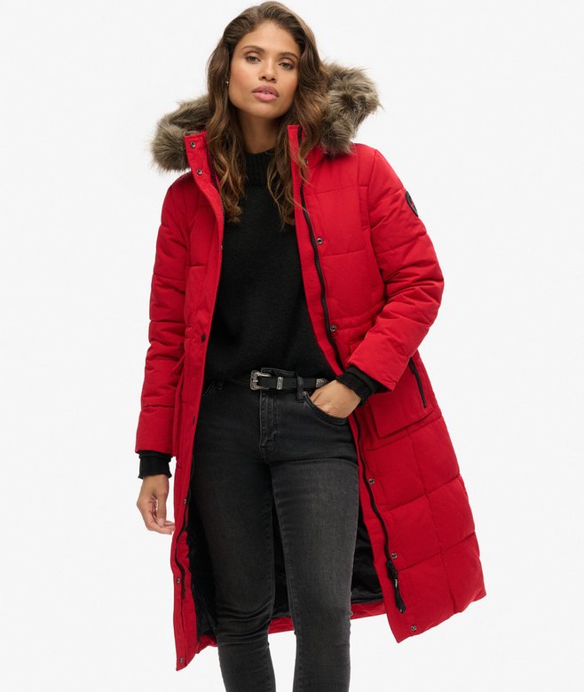 superdry Everest Longline Puffer Coat