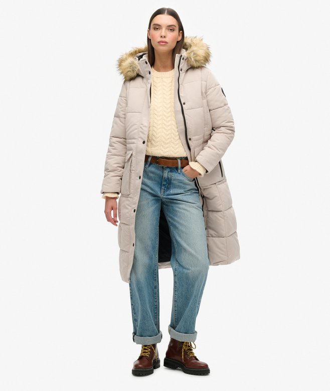 superdry Everest Longline Puffer Coat