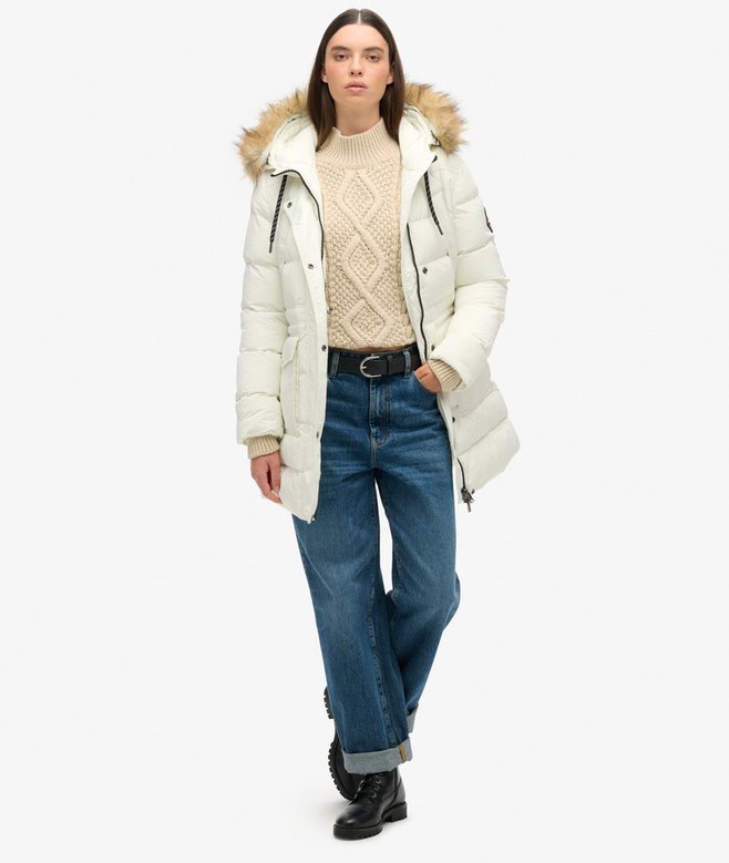 Superdry Everest Mid Faux Fur Puffer Coat