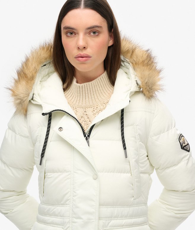 Superdry Everest Mid Faux Fur Puffer Coat