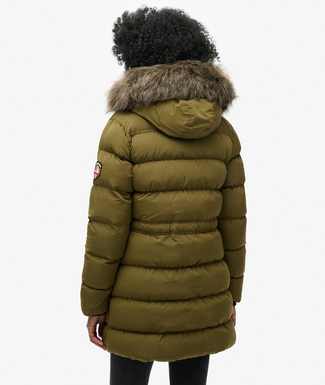 Superdry Everest Mid Faux Fur Puffer Coat