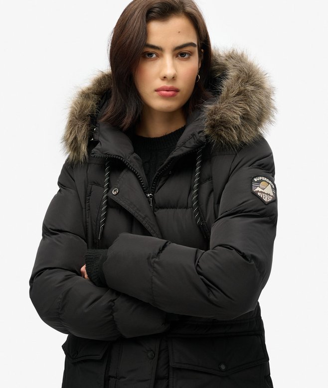Superdry Everest Mid Faux Fur Puffer Coat