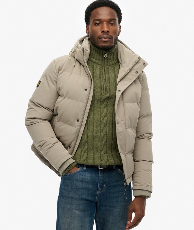 superdry Everest Short Hooded Puffer Jacket