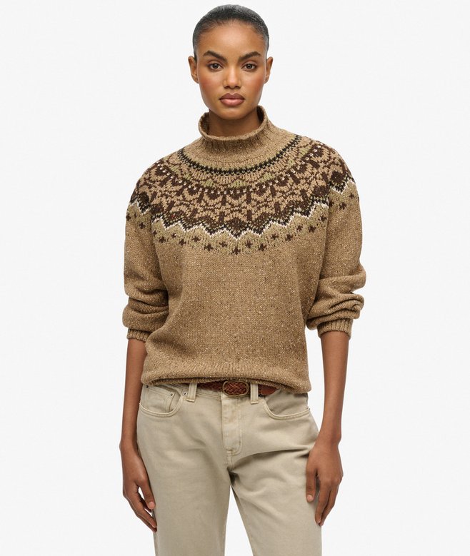 Superdry Fairisle High Neck Jumper
