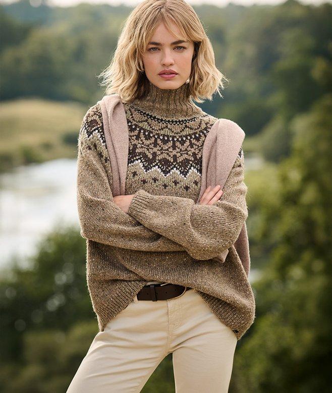 superdry Fairisle High Neck Jumper