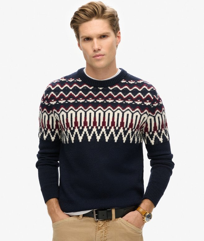 superdry Fairisle Knit Crew Jumper
