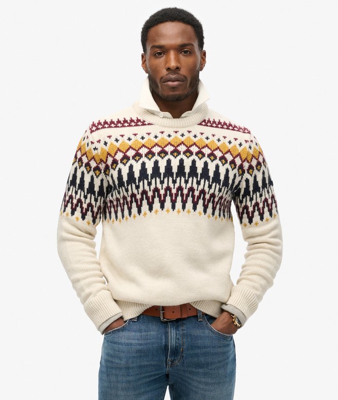 superdry Fairisle Knit Crew Jumper