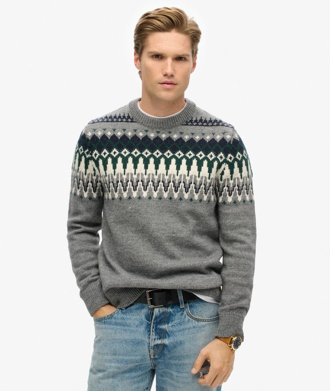 superdry Fairisle Knit Crew Jumper