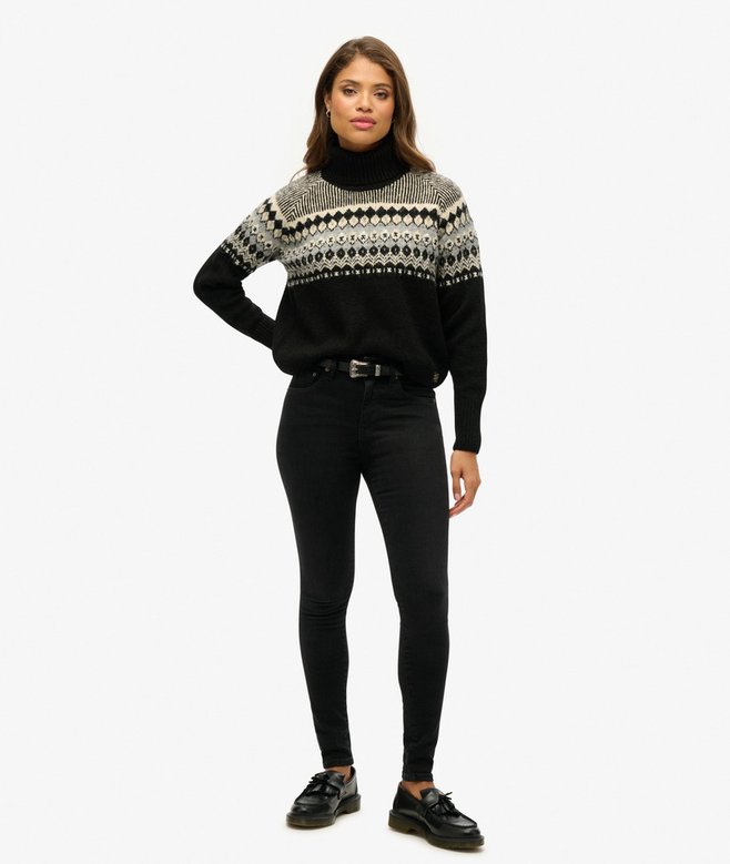 Superdry Fairisle Pattern Roll Neck Jumper