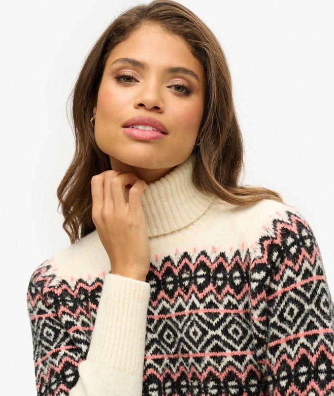 Superdry Fairisle Pattern Roll Neck Jumper